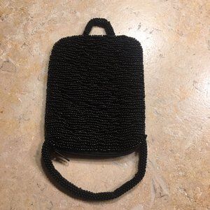 Beaded wrist and finger evening pouch
